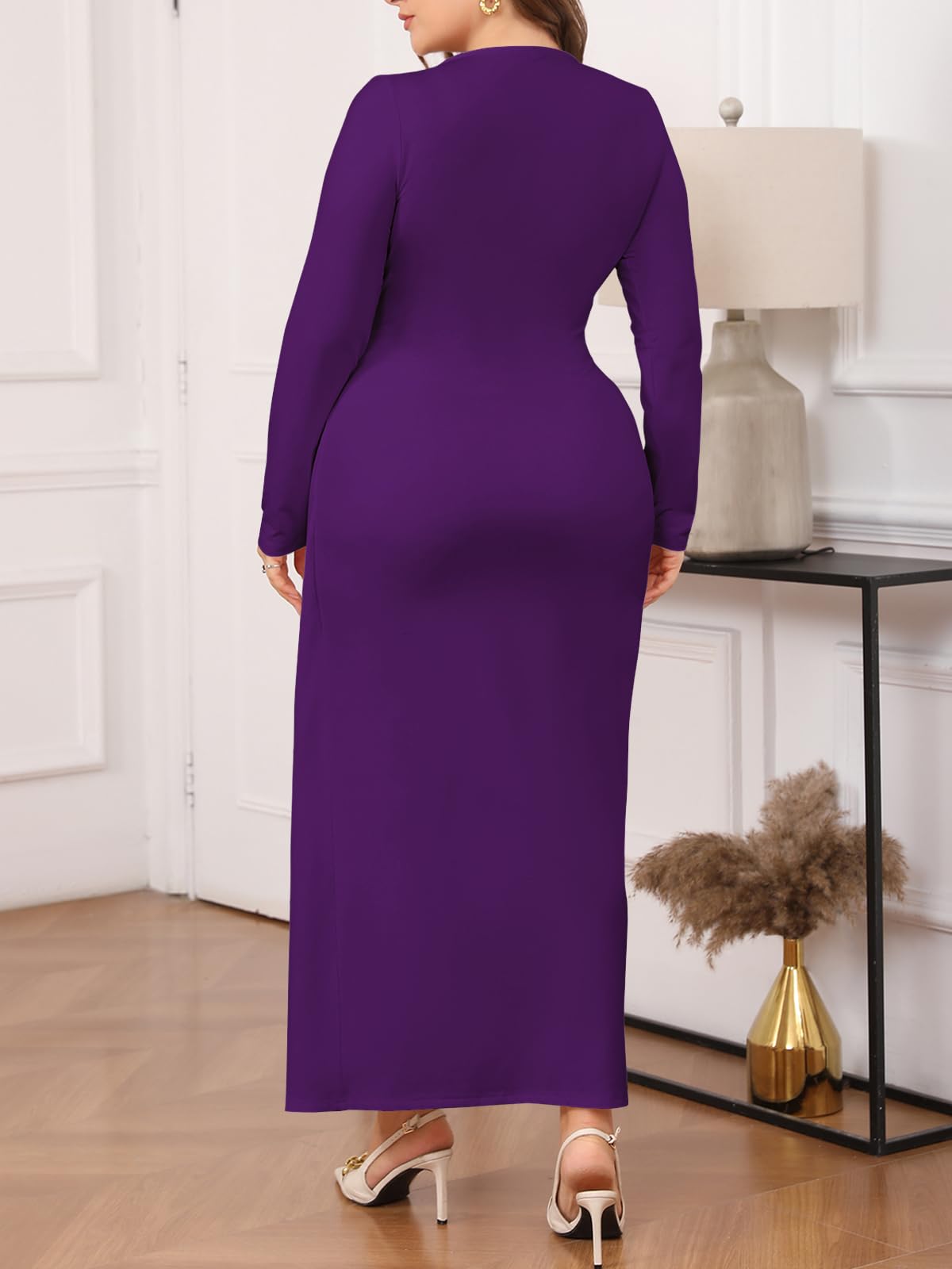 Cowl Neck Bodycon Maxi Dress