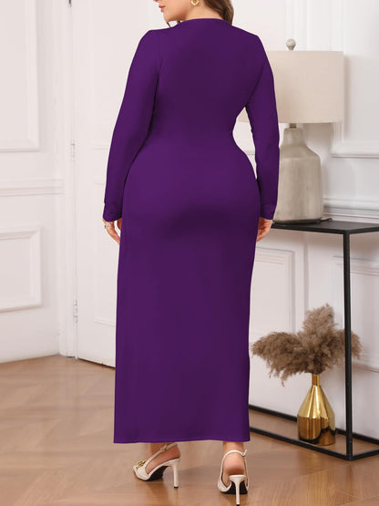 Cowl Neck Bodycon Maxi Dress