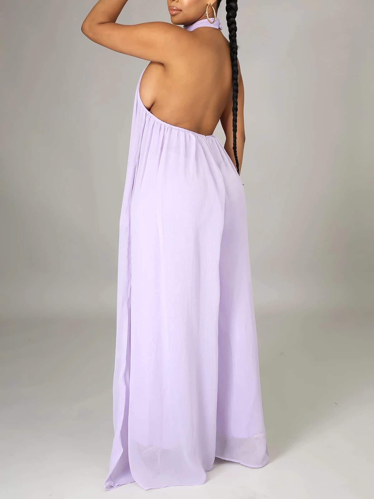 Halter Neck Wide Leg Jumpsuit