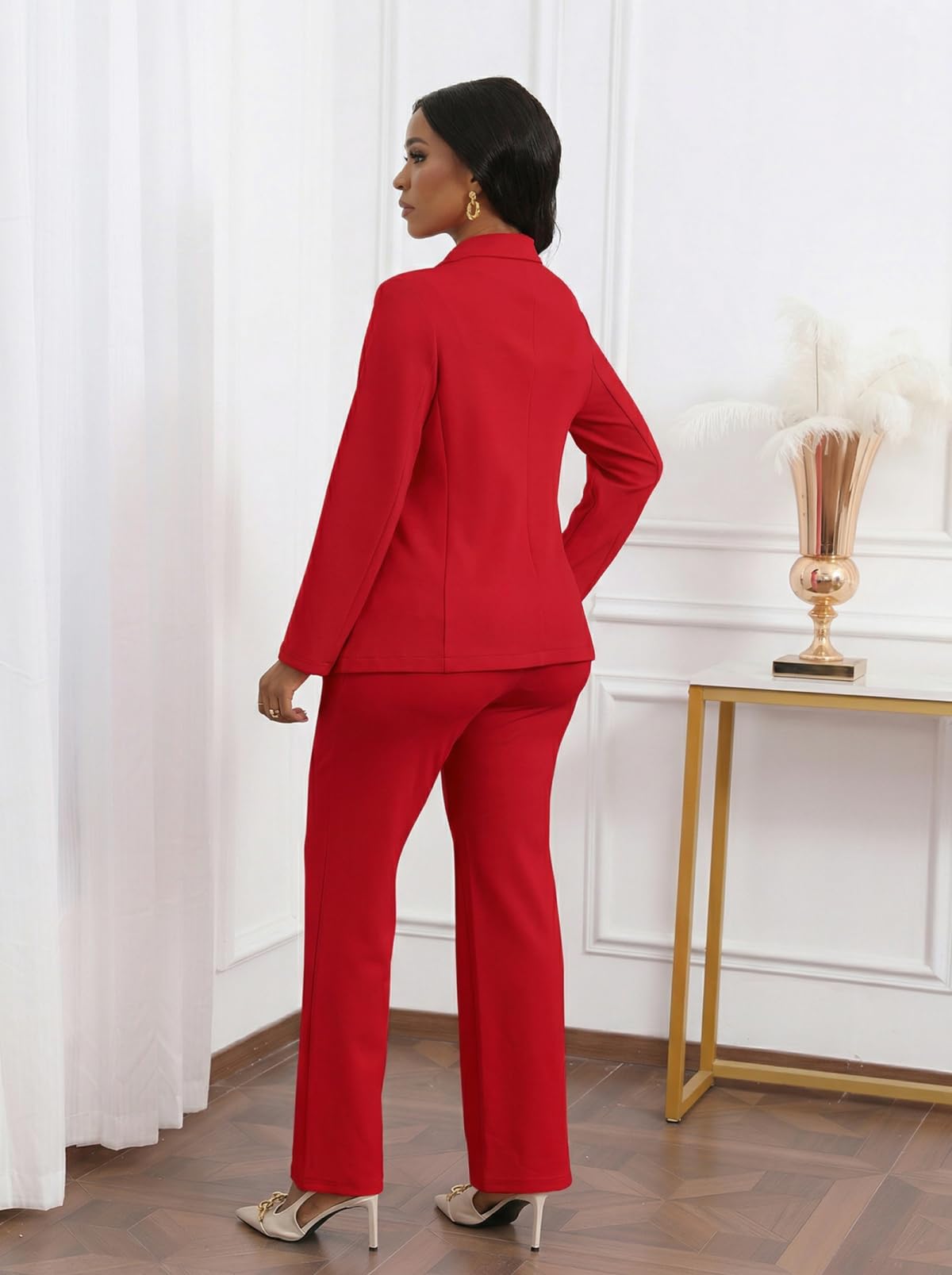 Lapel Blazer Pants Set