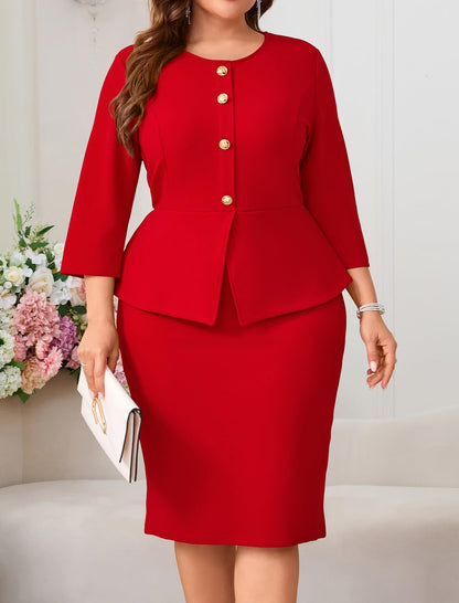 Peplum Bodycon Pencil Dress