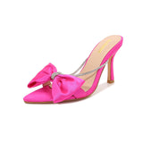 Primula Bow Satin Stiletto Sandals