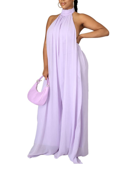 Halter Neck Wide Leg Jumpsuit