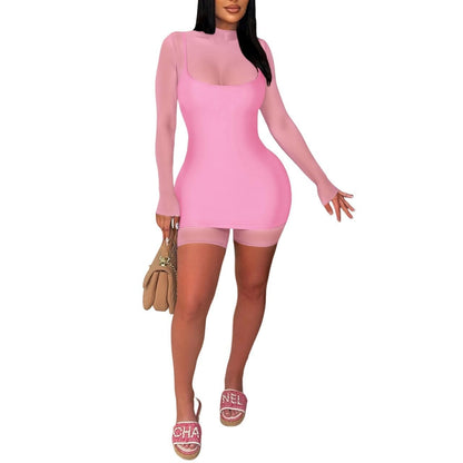 2 Piece Outfits Mesh Jumpsuits