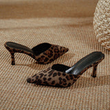 Peony Leopard Print Sandals