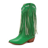 Moonflower Tassels Cowboy Boots