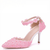 Crystal Lace Stiletto Wedding Pumps