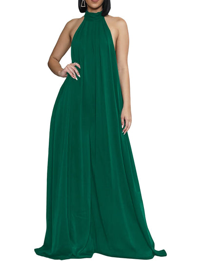 Halter Neck Wide Leg Jumpsuit
