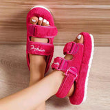 Linaria Platform Furry Sandals