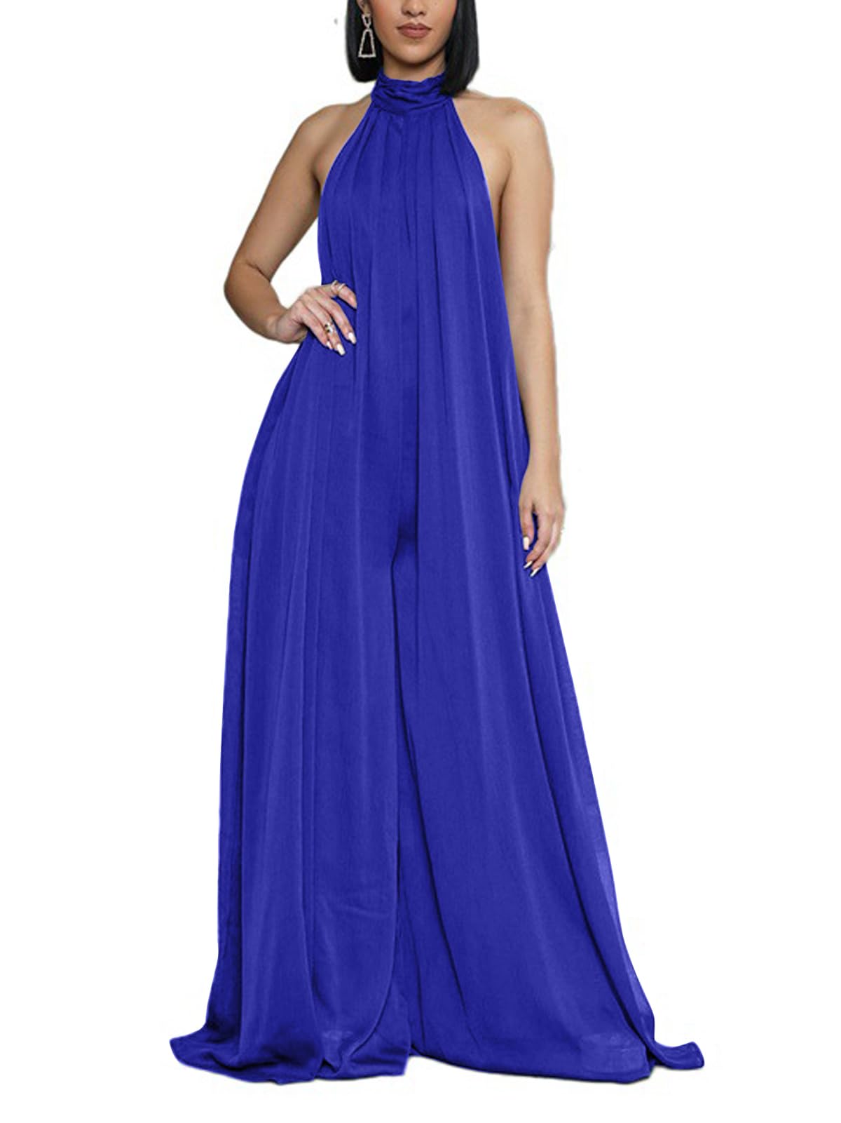 Halter Neck Wide Leg Jumpsuit