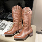 Aster Vintage Studded Western Boots