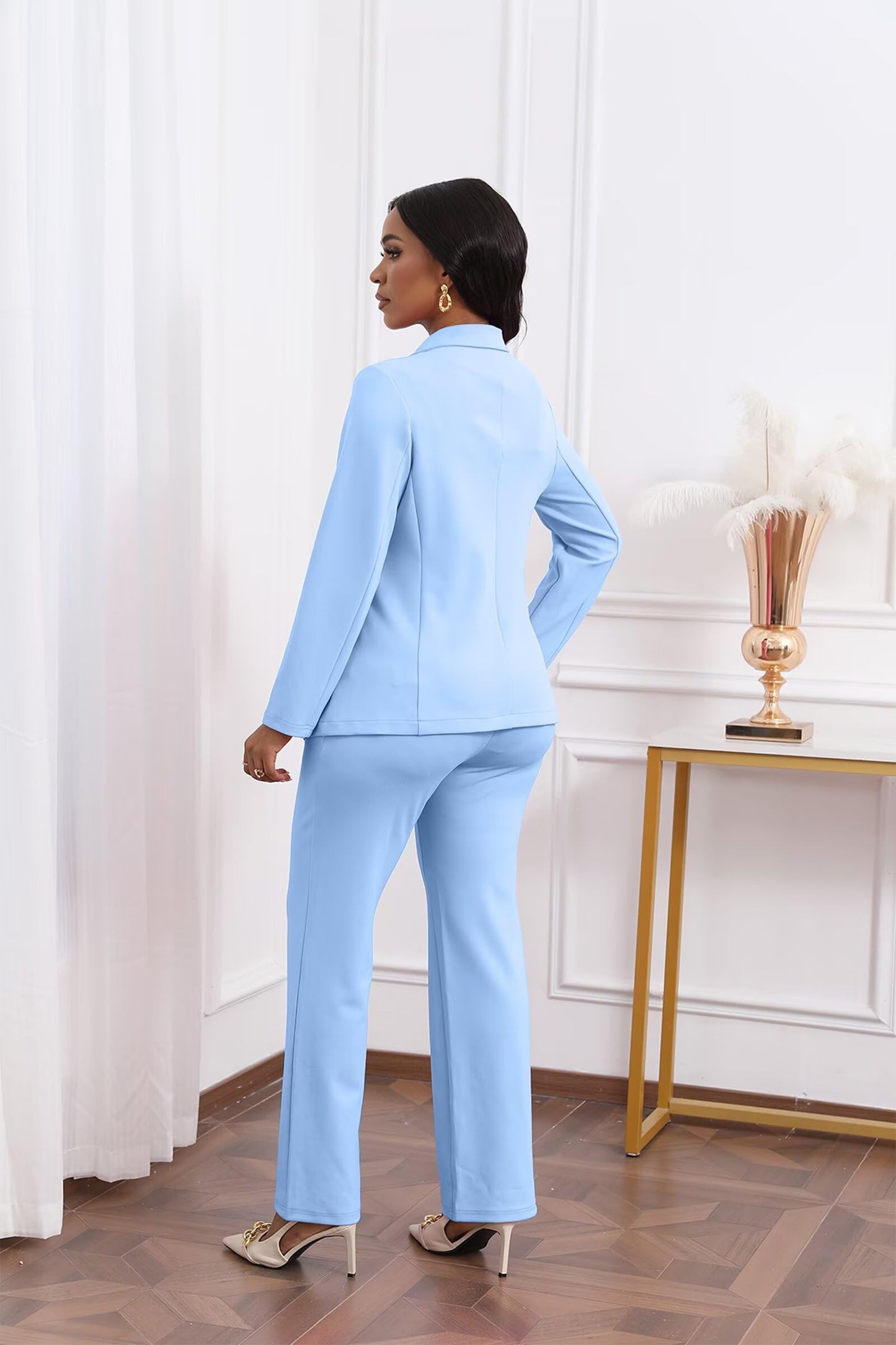 Lapel Blazer Pants Set