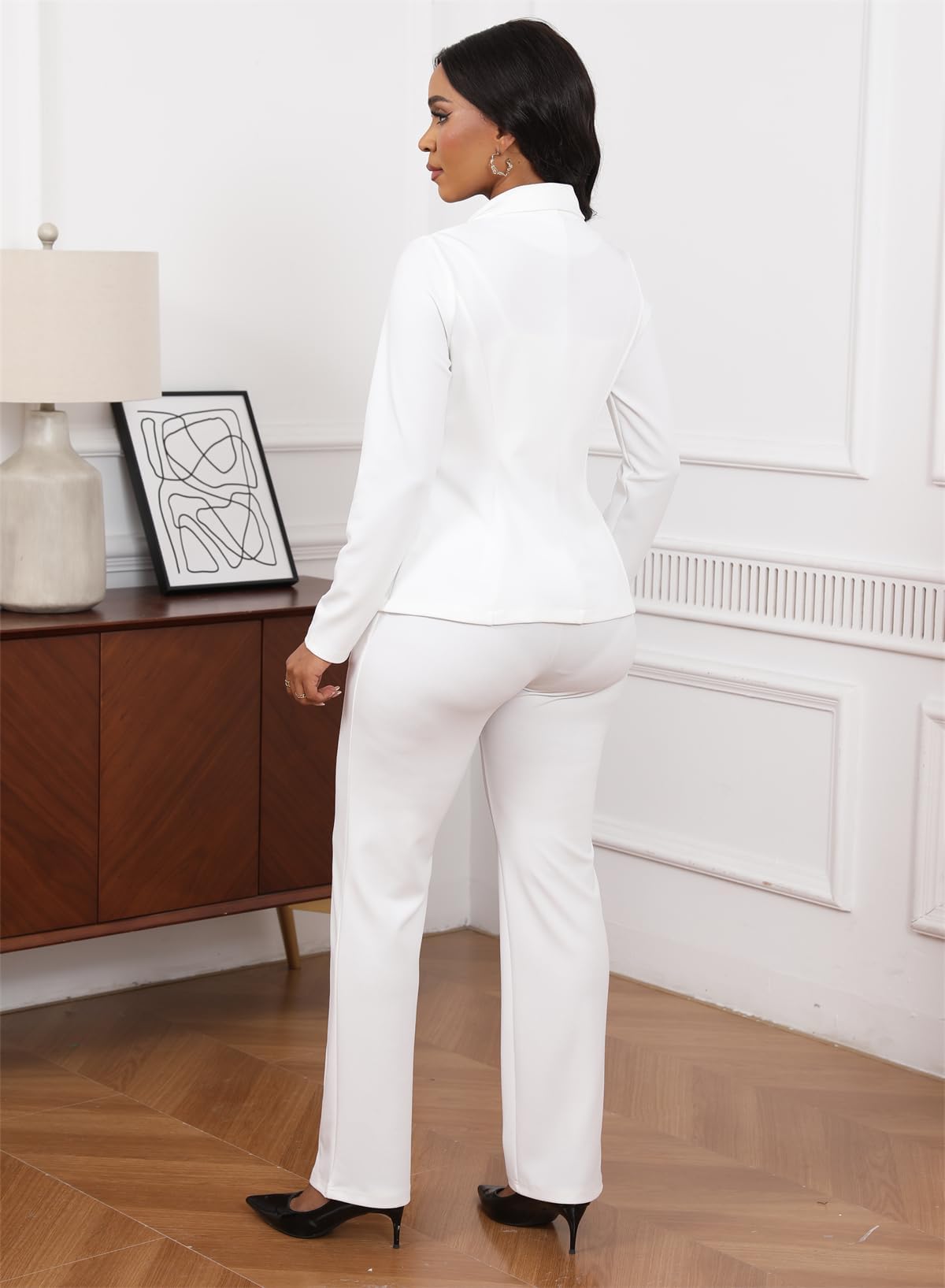Button Down Blazer Pants Set