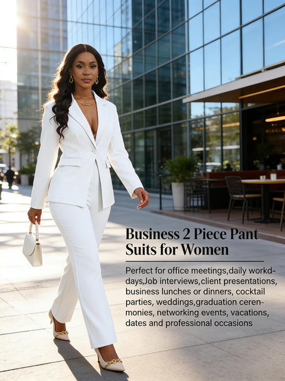 Lapel Blazer Pants Set