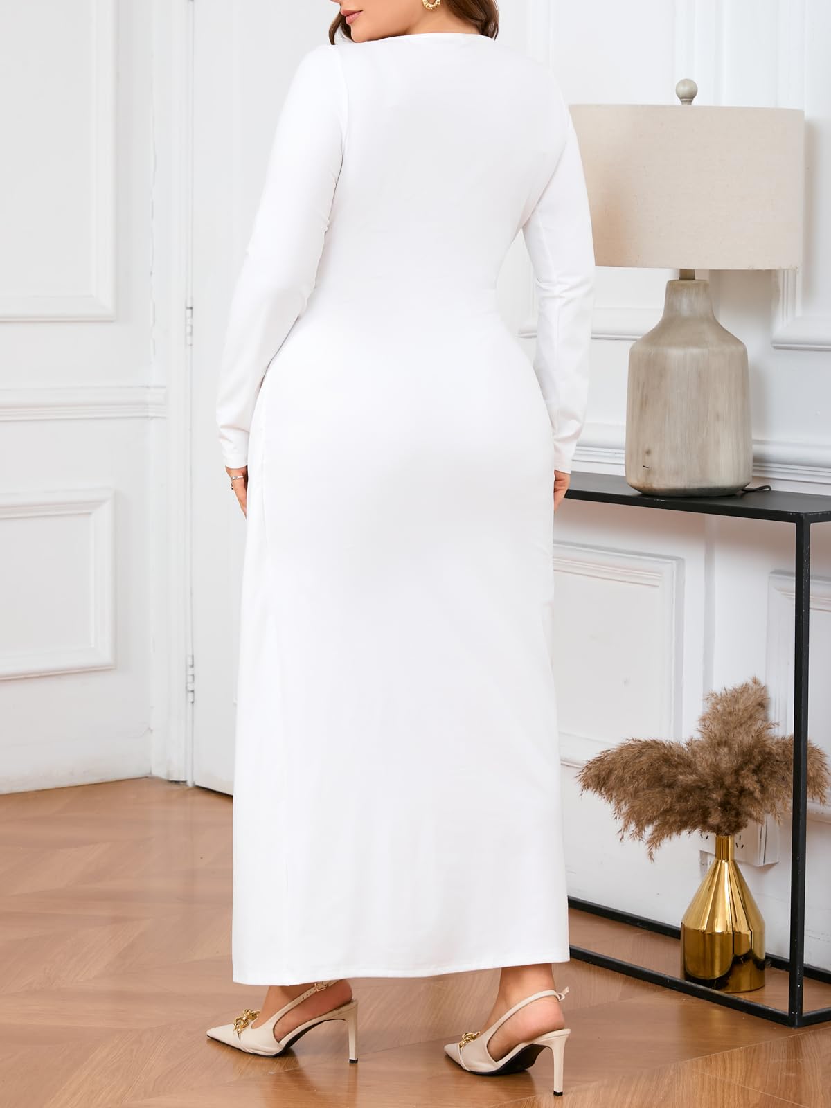 Cowl Neck Bodycon Maxi Dress