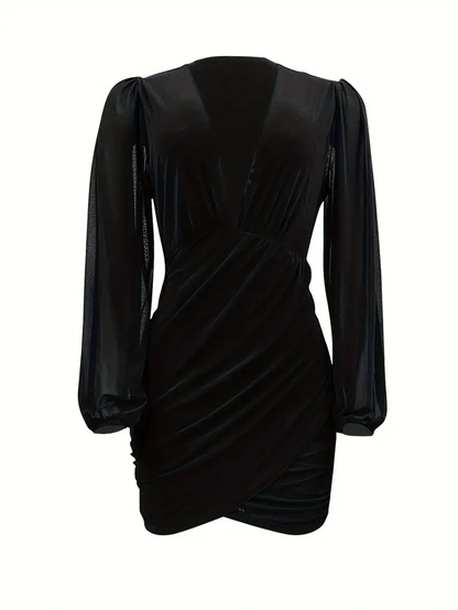 Natalie Mesh Stretch Cocktail Mini Dress