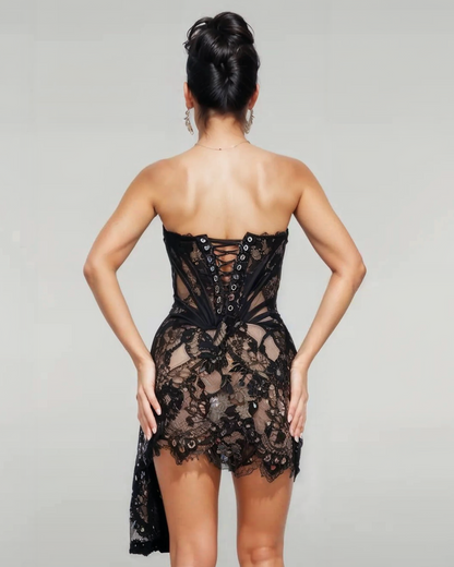 Aria Lace Corset Mini Dress