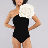Zoey Riley 3D Floral-decor Swimsuit
