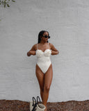 Eliana Flower White Swimsuit