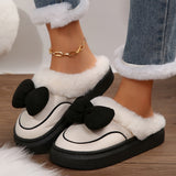 Nepeta Bowknot Furry Slippers