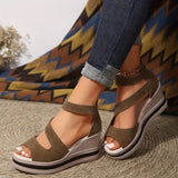 Waterlily Braided Wedge Sandals