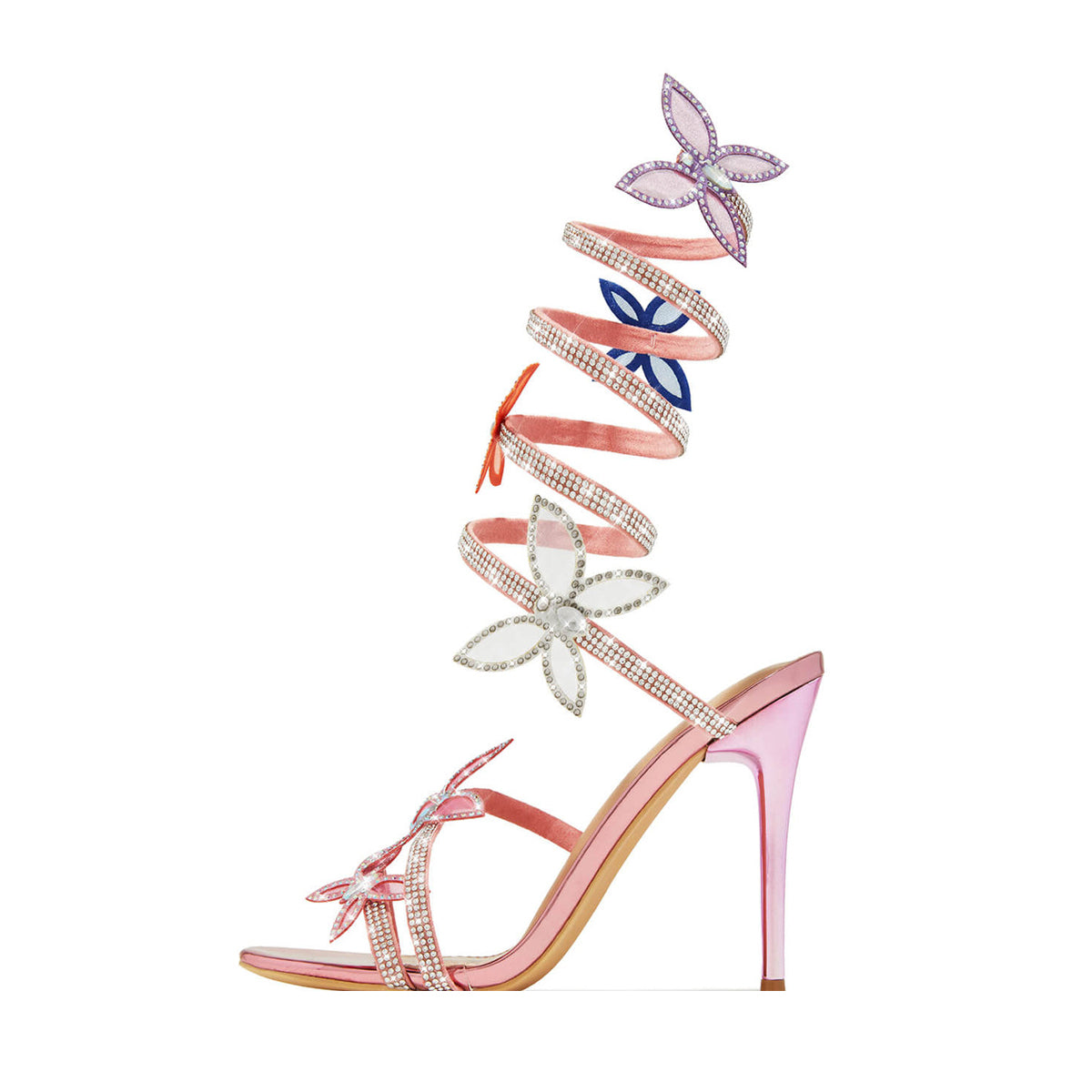 Melody Butterfly Rhinestone Strappy Sandals