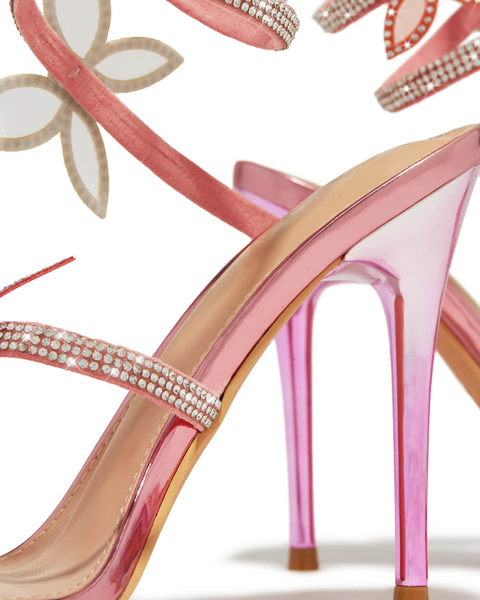 Melody Butterfly Rhinestone Strappy Sandals