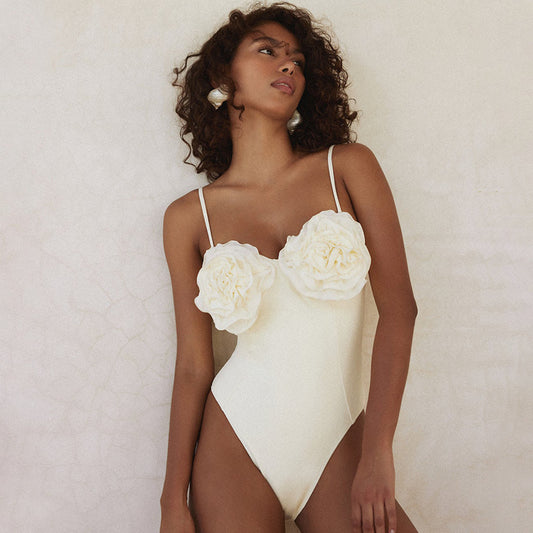 Eliana Flower White Swimsuit