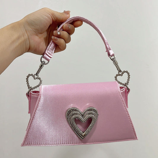 Olivia Sparkling Heart Strass-Handtasche