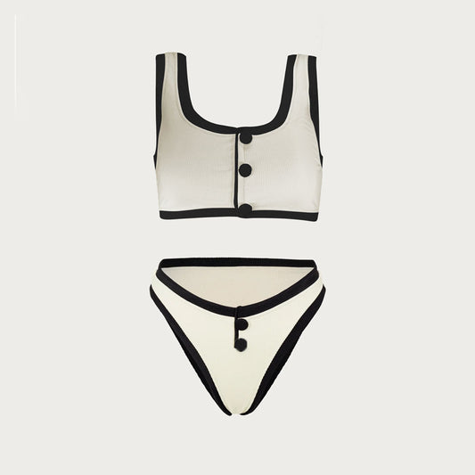 Natalie Patchwork Two Piece Swimsuit