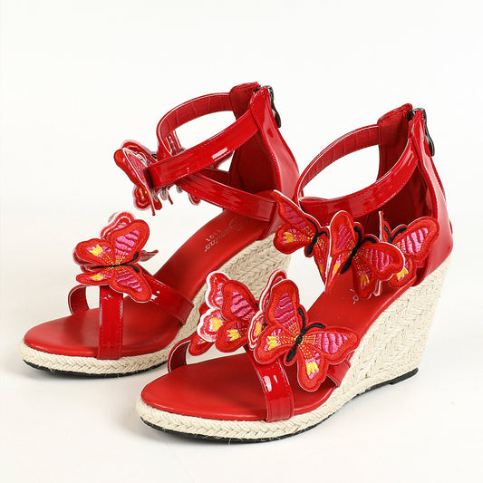 Daphne Butterfly Decor Wedges