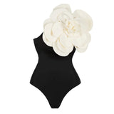 Zoey Riley 3D Floral-decor Swimsuit