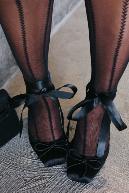 Galaxia Satin Ballet Lace-up Heels