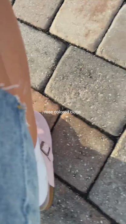 Daisy Suede Cork Clog Slides