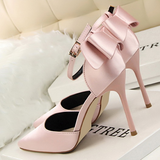 Wisteria Bow Knot Strap Pumps