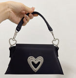 Olivia Sparkling Heart Rhinestone Handbag