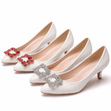 Crystal Square Buckle Wedding Shoes