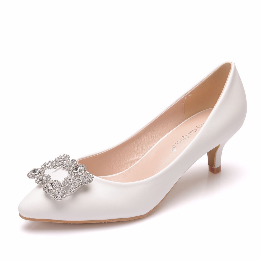 Crystal Square Buckle Wedding Shoes