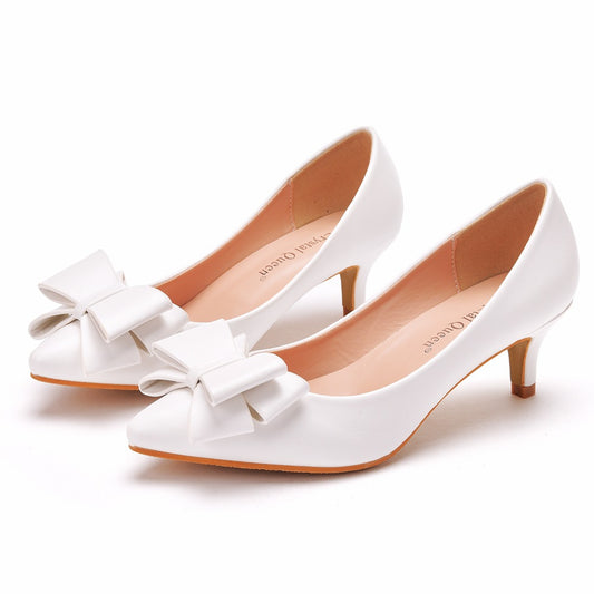 Crystal Bow-knot Wedding Shoes
