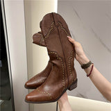 Aster Vintage Studded Western Boots