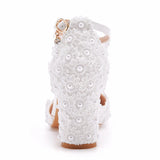 Crystal Lace Padded Wedding Heels